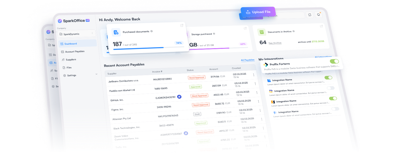SparkOffice AP Dashboard